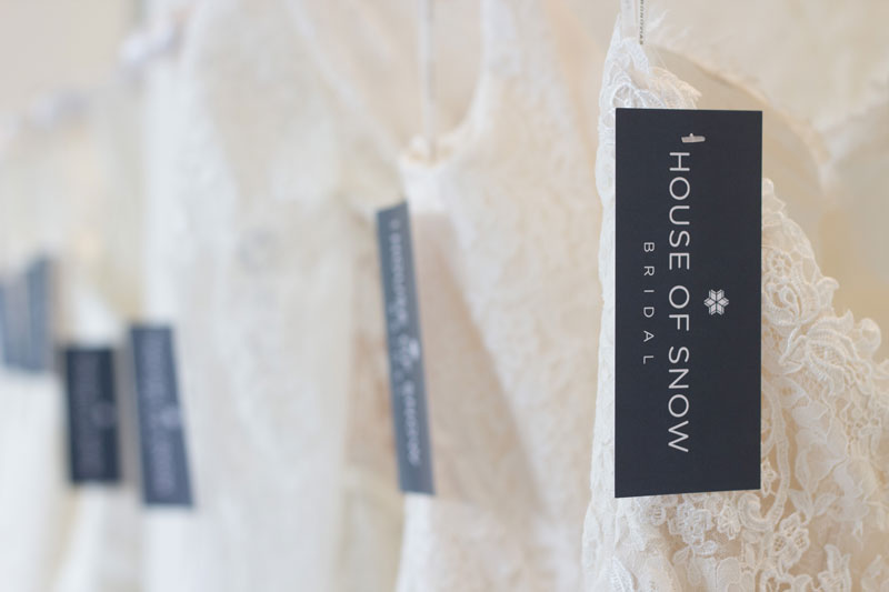 House of Snow wedding dress label