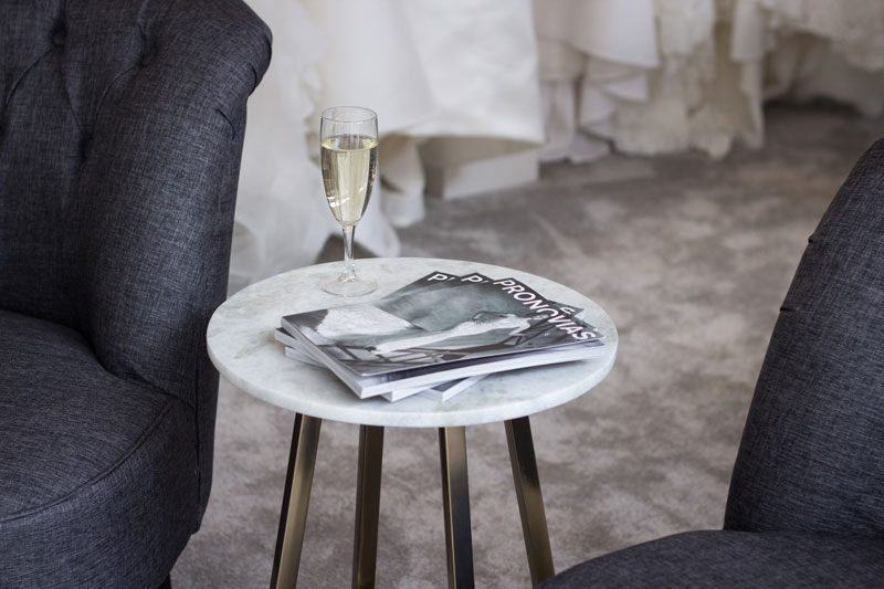 Magazines and champagne